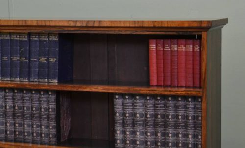 fig 2. Small Victorian Rosewood Antique Open Bookcase
