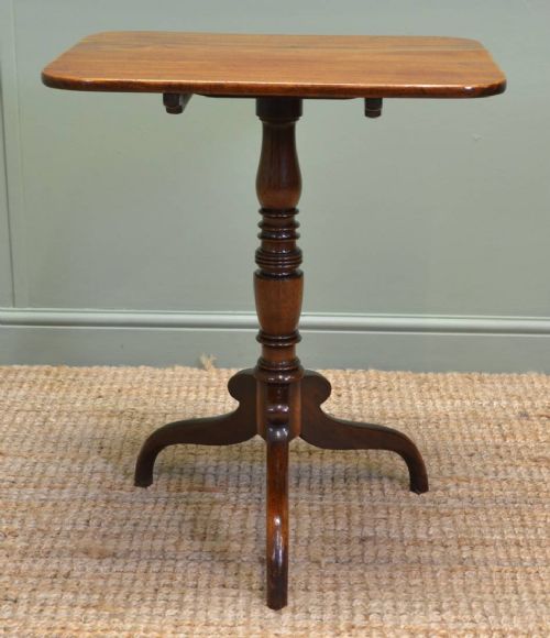 fig 1. Regency Mahogany Antique Tripod Occasional Table