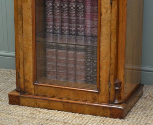 fig 1. Victorian Figured Walnut Antique Display Cabinet