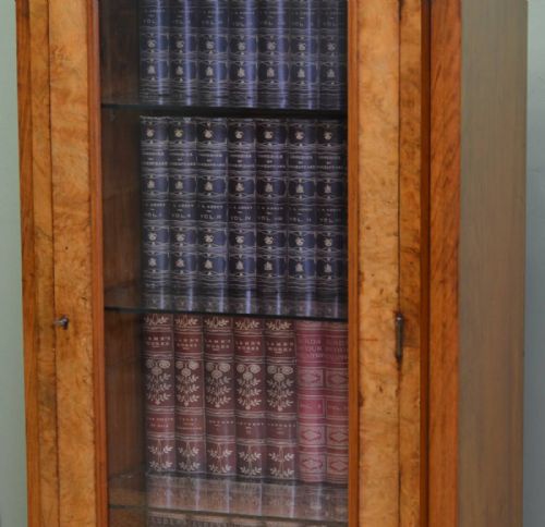 fig 2. Victorian Figured Walnut Antique Display Cabinet