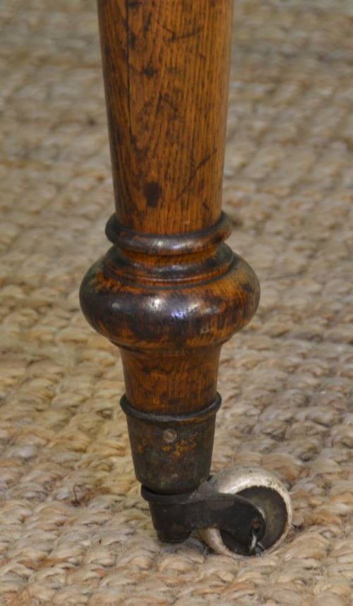 fig 1. Large Victorian Oak Antique Writing Table by Roodhouse & Sons, Leeds