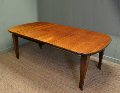 Edwardian Mellow Mahogany Antique Wind Out Dining Table