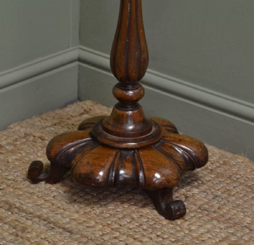fig 1. William IV Antique Rosewood Decorative Pole Screen