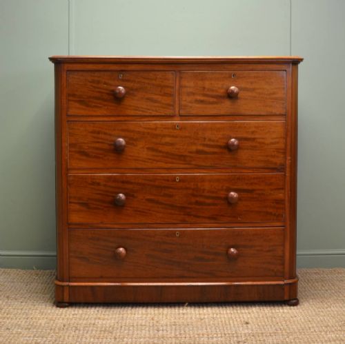 Victorian Antique Mahogany Large Chest of Drawers