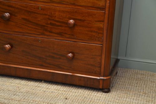 fig 1. Victorian Antique Mahogany Large Chest of Drawers