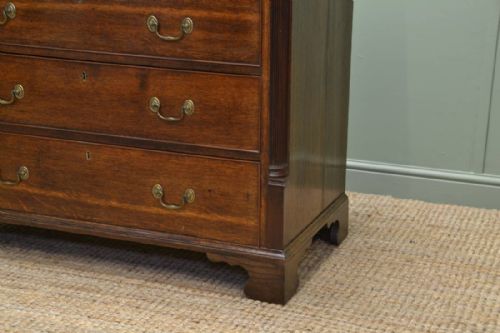 fig 1. Georgian Oak Antique Lancashire Chest of Drawers