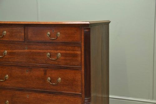 fig 2. Georgian Oak Antique Lancashire Chest of Drawers