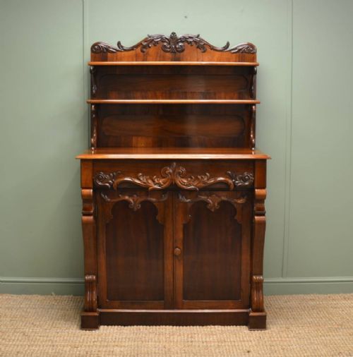 Antique Victorian Rosewood Opulent Sideboard / Chiffonier