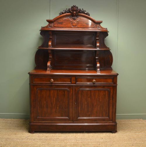 Superb Quality Large Mahogany Antique Sideboard / Dresser