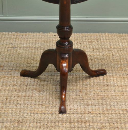 fig 2. Georgian Mahogany Circular Antique Tripod Occasional Table