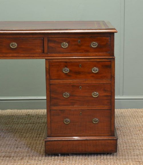 fig 1. Large Quality Victorian Mahogany Antique Desk