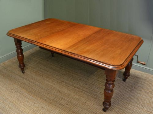 Quality Victorian Solid Walnut Extending Wind Out Dining Table
