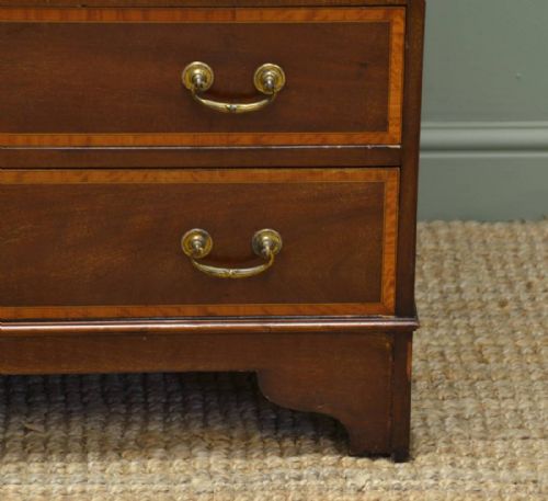 fig 1. Quality Inlaid Edwardian Mahogany Antique Bureau Bookcase