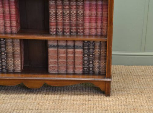 fig 1. Inlaid Antique Edwardian Walnut Open Bookcase
