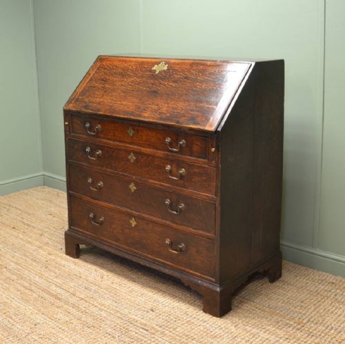 Country Georgian Oak Antique Bureau