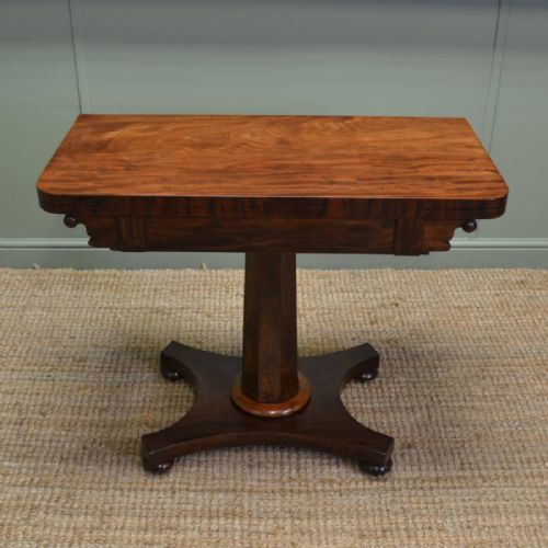 Fine Quality Regency Mahogany Antique Side Table / Games Table