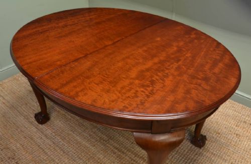 OVAL ANTIQUE MAHOGANY EEZIWAY EXTENDING DINING TABLE - ADDITIONAL PHOTO 5