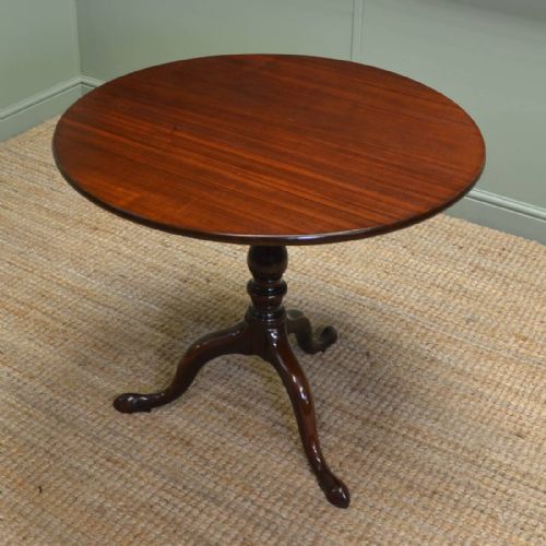 Fine Quality Solid Mahogany Antique Georgian Birdcage Top Table