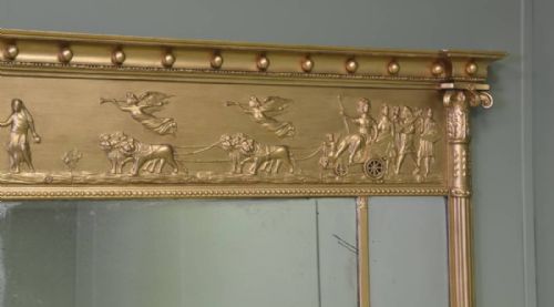 fig 2. Large Antique Victorian Overmantle Mirror