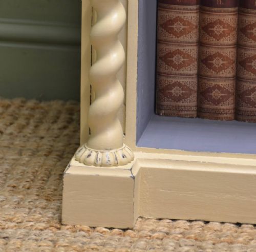 fig 1. Painted Victorian Antique Open Bookcase