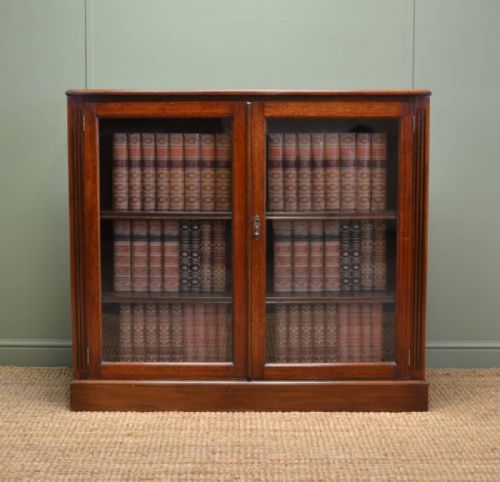 Edwardian Mahogany Antique Glazed Bookcase