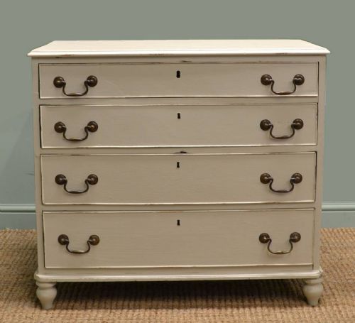 Small Georgian Painted Antique Chest of Drawers