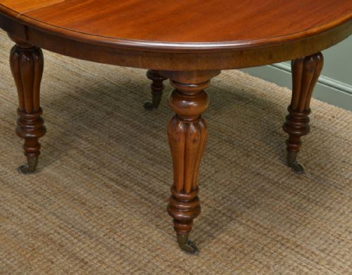 fig 1. Quality Mahogany Antique Victorian Dining Table with Detachable Legs!