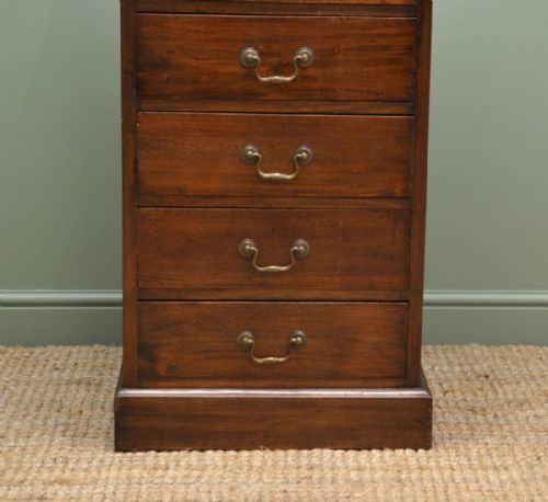 fig 1. Slim Edwardian Walnut Antique Chest of Drawers