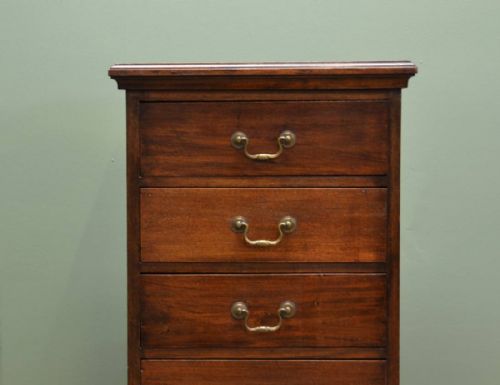 fig 2. Slim Edwardian Walnut Antique Chest of Drawers