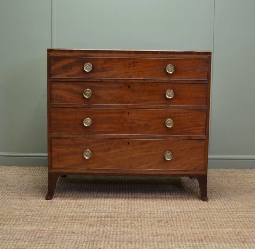 Superb Quality Regency Antique Mahogany Secretaire Chest