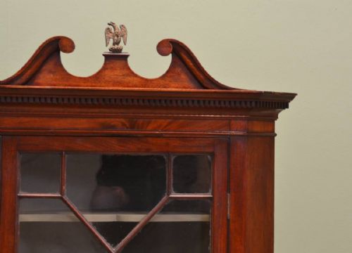 fig 2. Regency Mahogany Antique Glazed Corner Cupboard