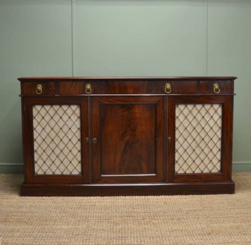 Quality Regency Mahogany Antique Sideboard