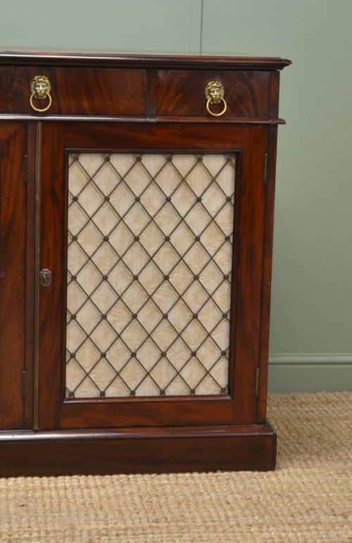 fig 1. Quality Regency Mahogany Antique Sideboard