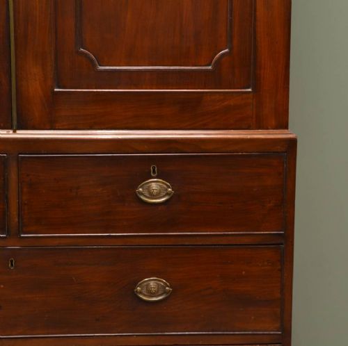 fig 2. Fine Regency Mahogany Antique Linen Press.
