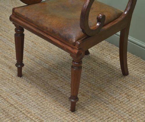 fig 1. Quality Georgian Mahogany Antique Desk Chair