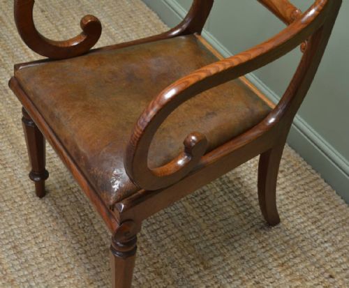 fig 2. Quality Georgian Mahogany Antique Desk Chair