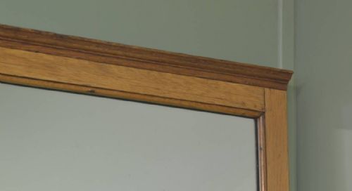 fig 2. Large Victorian Oak Antique Shop Mirror