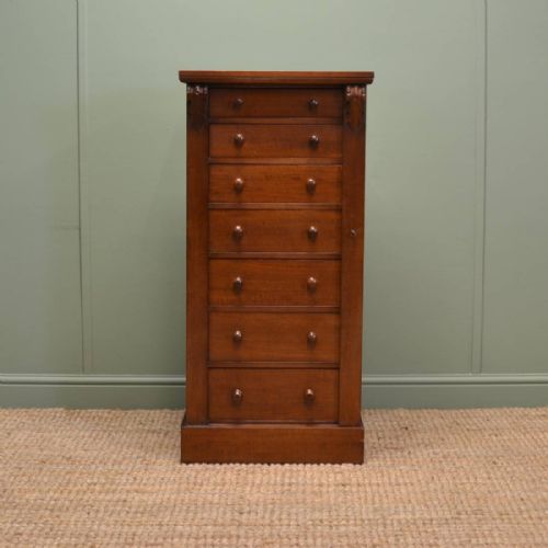 Quality Walnut Antique Wellington Chest of Drawers