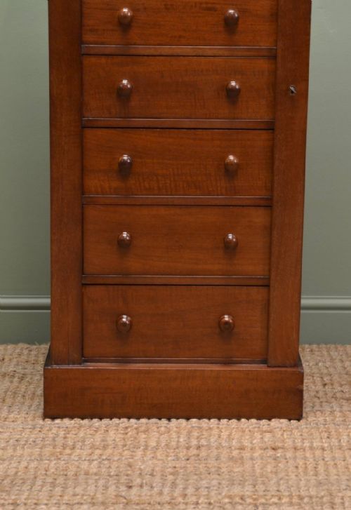fig 1. Quality Walnut Antique Wellington Chest of Drawers