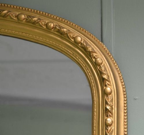 fig 2. Large Decorative Victorian Antique Overmantle Mirror