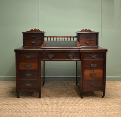Victorian Walnut Antique Dickens Desk.