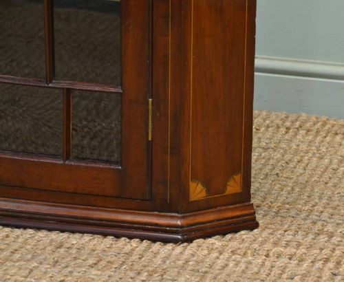 fig 1. Antique Victorian Beautifully Inlaid Mahogany Corner Cupboard.