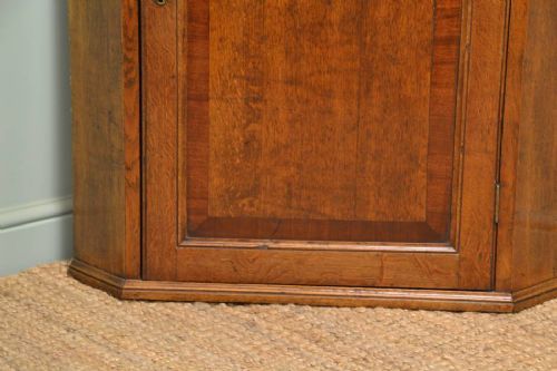 fig 1. Quality Oak Antique Corner Cupboard with Mahogany Cross Banding.
