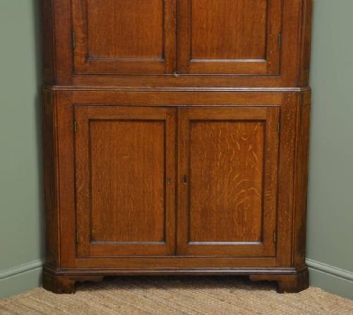 fig 1. Quality Period Oak Antique Floor Standing Corner Cupboard 