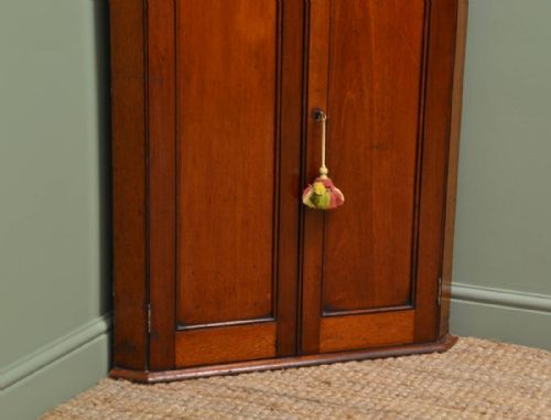 fig 1. Regency Mahogany Two Door Antique Corner Cupboard