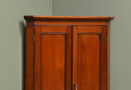 fig 2. Regency Mahogany Two Door Antique Corner Cupboard