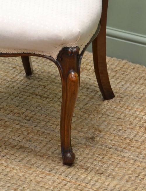 fig 2. Fine Quality, Set of Six, Balloon Back Antique Chairs in Walnut