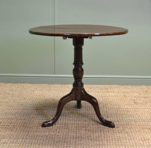 fig 1. Quality Solid Mahogany Georgian Antique Tripod Table