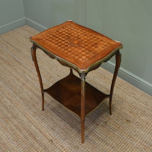 Superb Quality Inlaid Walnut Antique Edwardian Occasional Table / Side Table