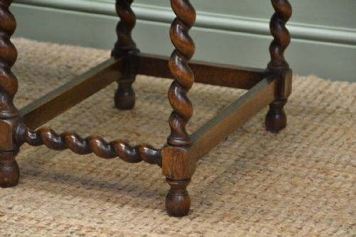 fig 2. Edwardian Barley Twist Oak Antique Desk